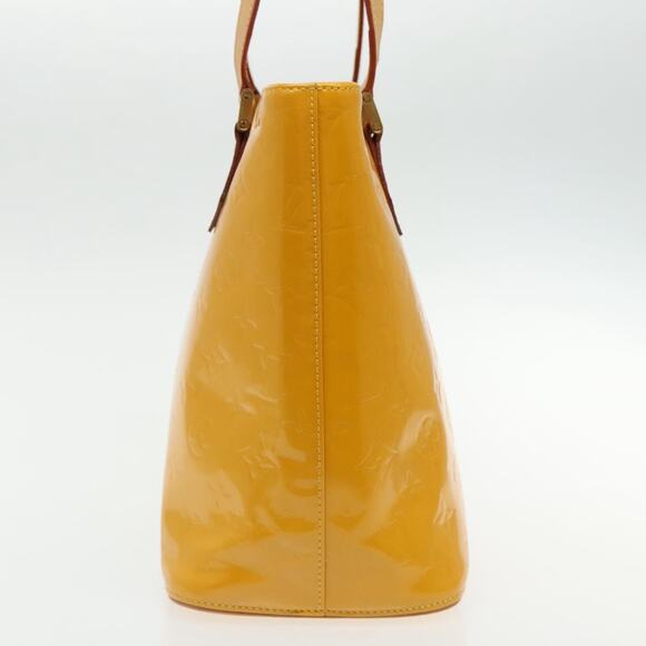 LOUIS VUITTON Monogram Vernis Houston Hand Bag Lime Yellow M91055 - Picture 4 of 13